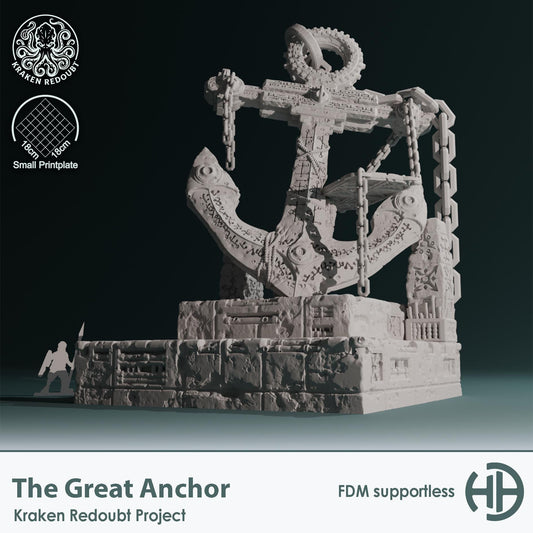 Kraken Redoubt - The Anchor - Hexbrick   Wargaming Scenery  Trench Terrain  Tabletop Diorama - Wargame peace