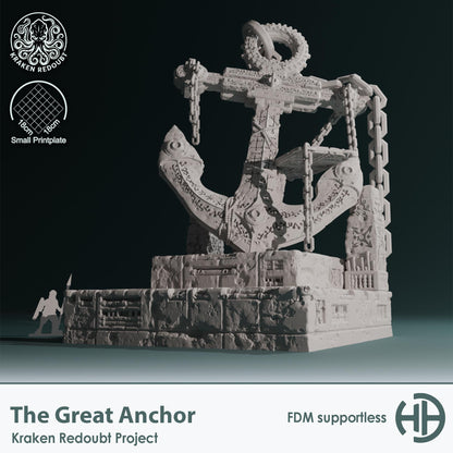 Kraken Redoubt - The Anchor - Hexbrick   Wargaming Scenery  Trench Terrain  Tabletop Diorama - Wargame peace