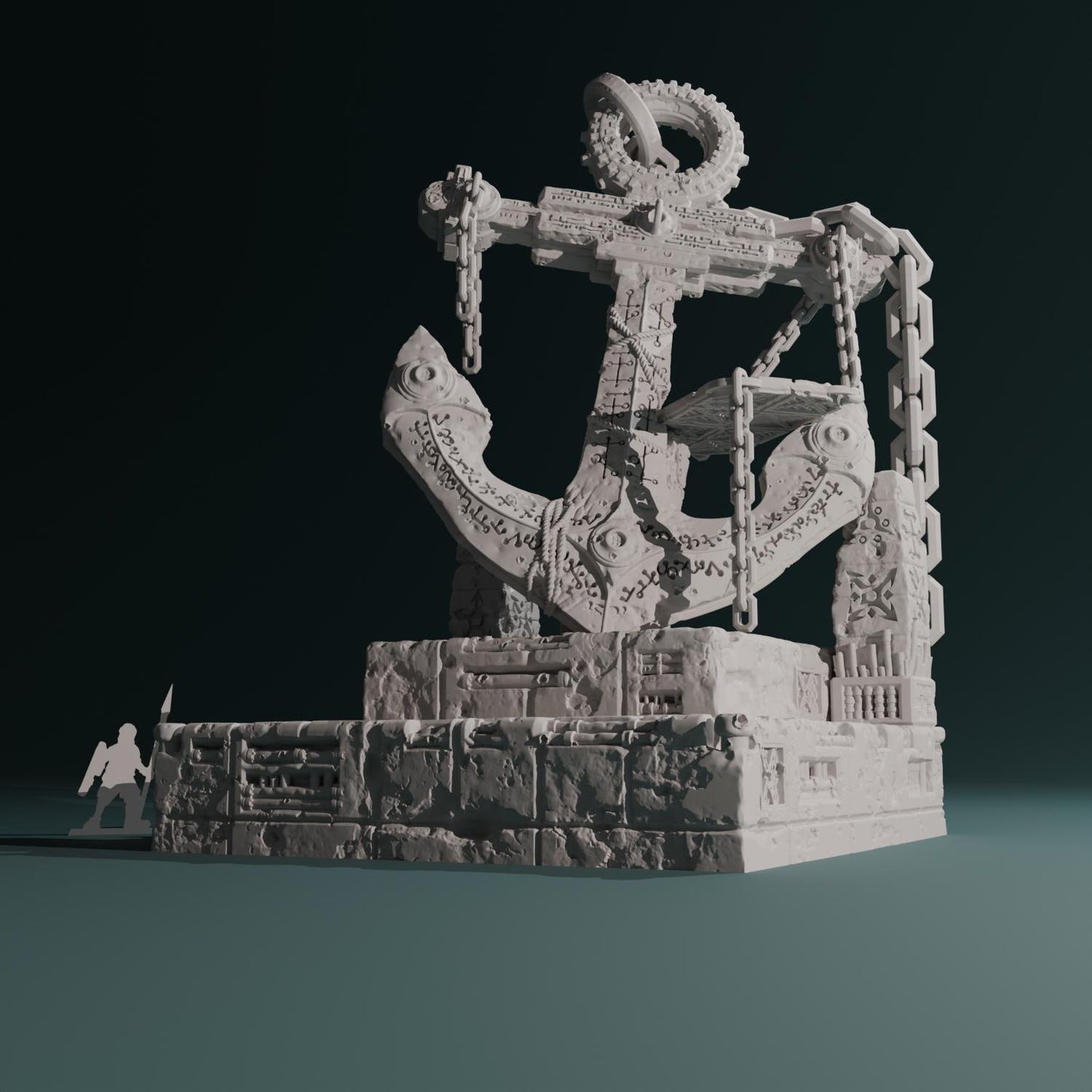 Kraken Redoubt - The Anchor - Hexbrick   Wargaming Scenery  Trench Terrain  Tabletop Diorama - Wargame peace