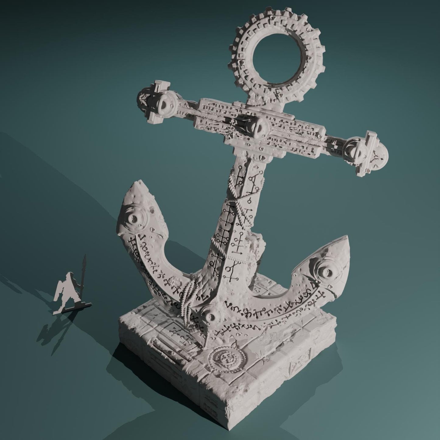 Kraken Redoubt - The Anchor - Hexbrick   Wargaming Scenery  Trench Terrain  Tabletop Diorama - Wargame peace