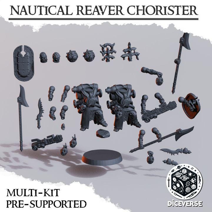 Naval Heretic Warband - Diceverse - 19x Grimdark Miniatures - 3D printed Grimdark Miniature