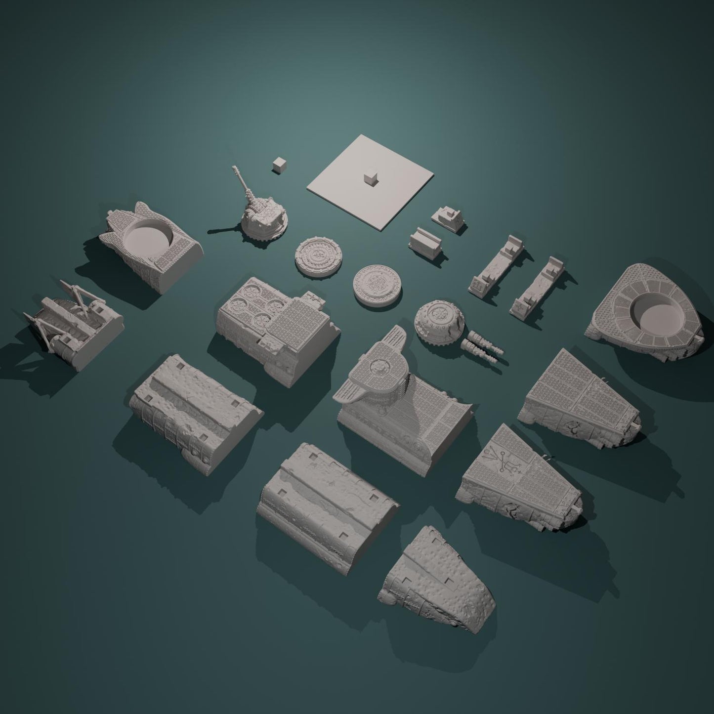 Kraken Redoubt - Heretic Submarine - Hexbrick   Wargaming Scenery  Trench Terrain  Tabletop Diorama - Wargame peace