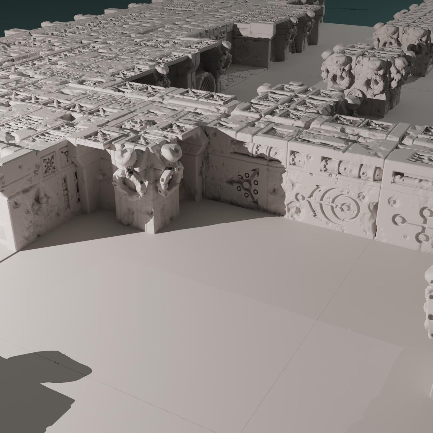 Kraken Redoubt - Heretic Naval Wharf Trenches by Hexbrick - Tabletop scenery