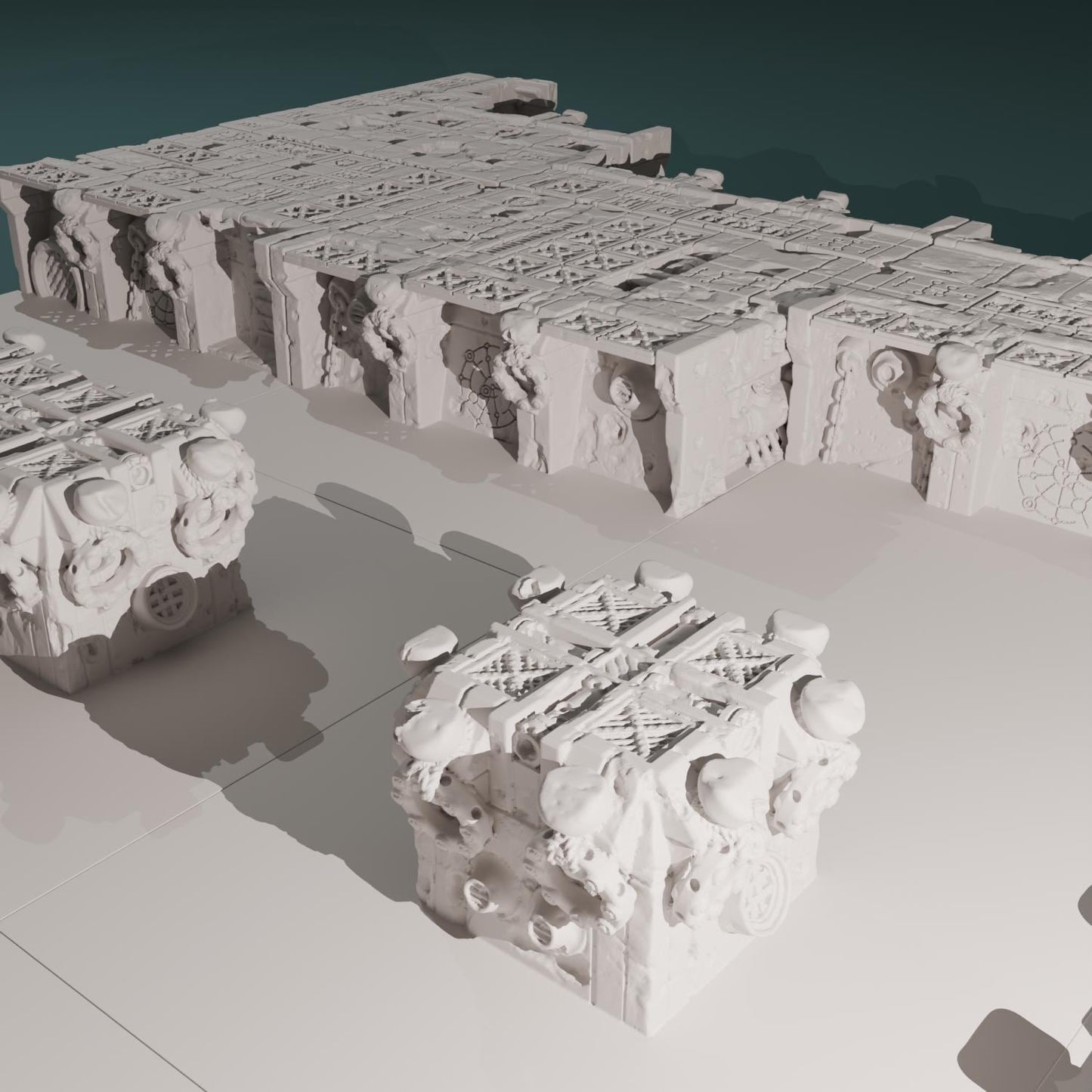 Kraken Redoubt - Heretic Naval Wharf Trenches by Hexbrick - Tabletop scenery