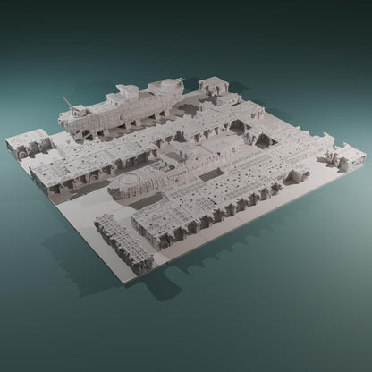 Kraken Redoubt - Heretic Naval Wharf Trenches by Hexbrick - Tabletop scenery