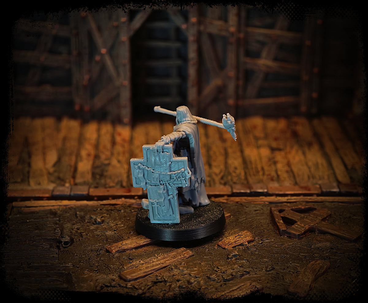 Judicator of Holy Repentance unpainted resin miniature additional angle