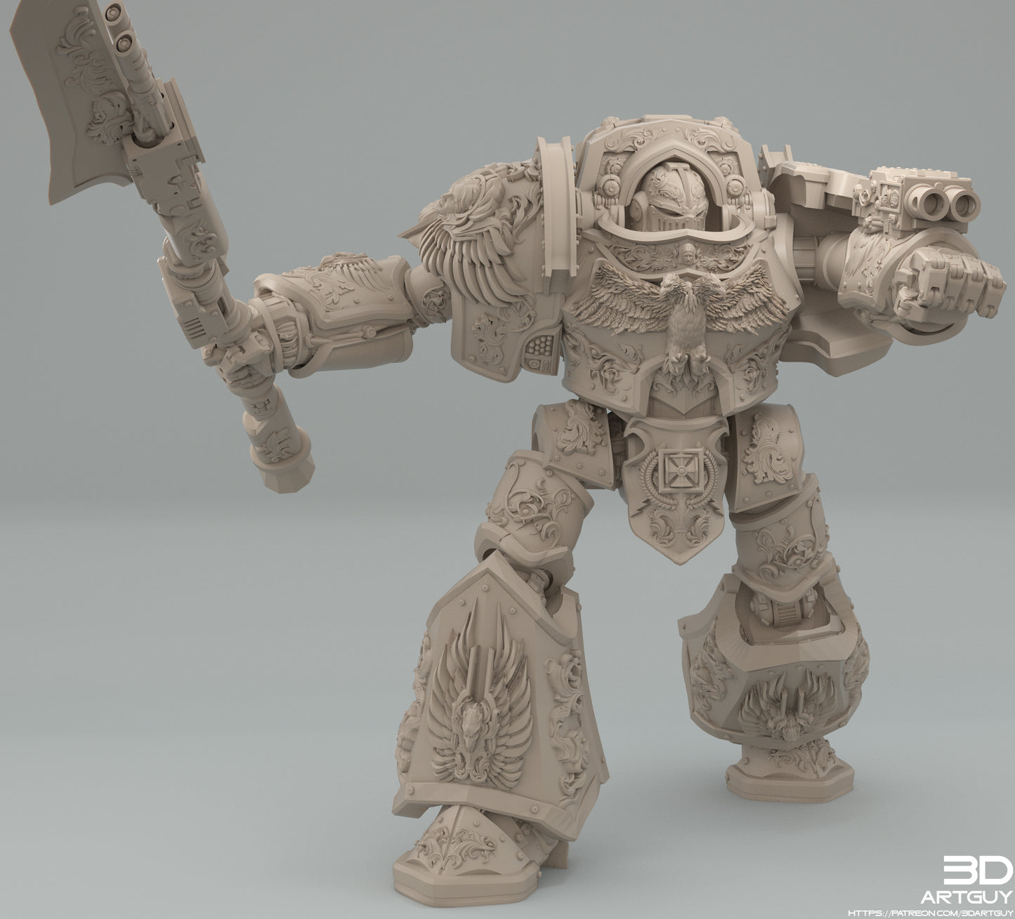 Golden Mech | 3DArtGuy | Grimdark compatible