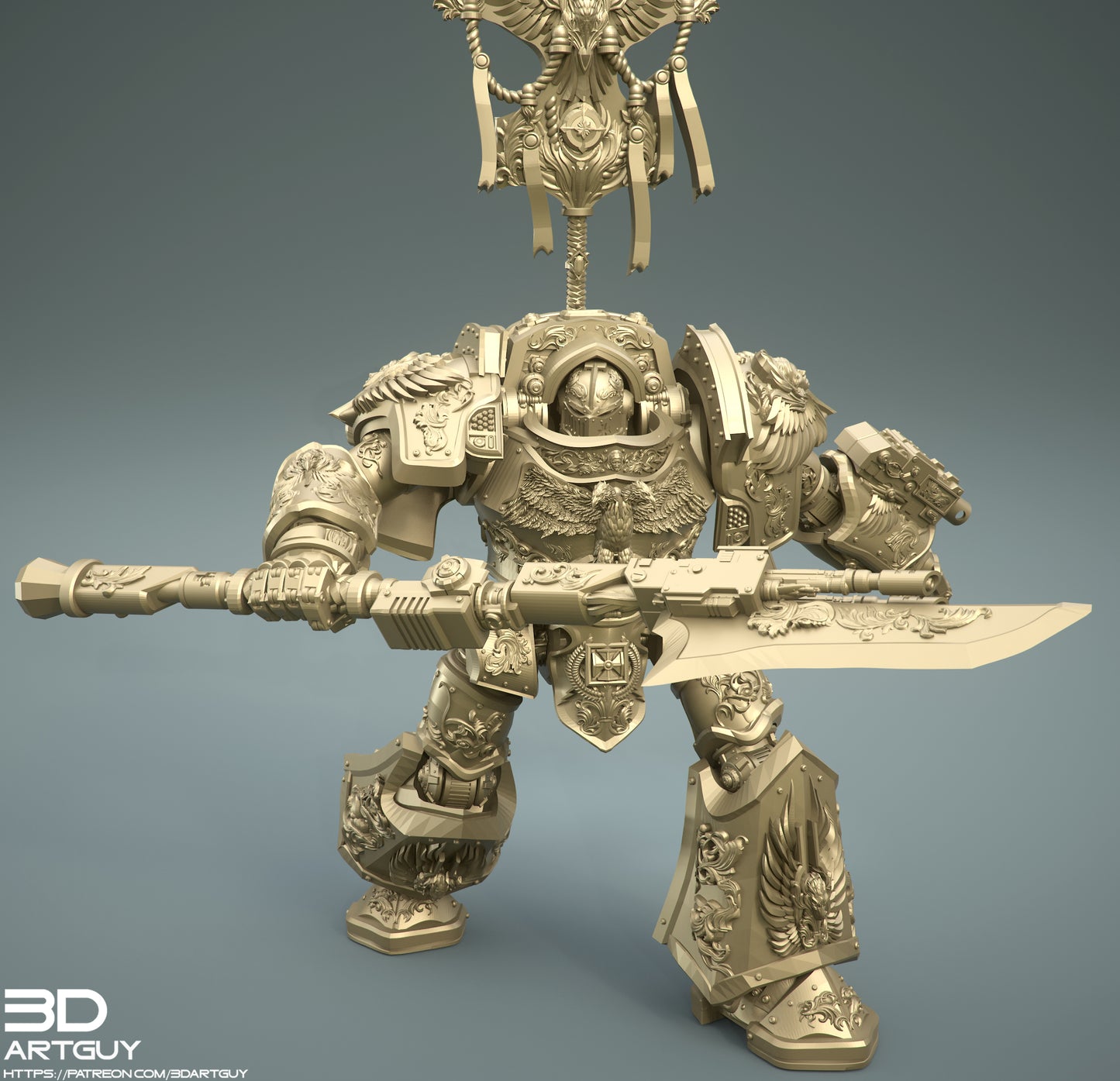Golden Mech | 3DArtGuy | Grimdark compatible