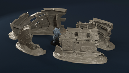 Drowned Front: Ship wrecks – 28mm/32mm Wargaming Scenery