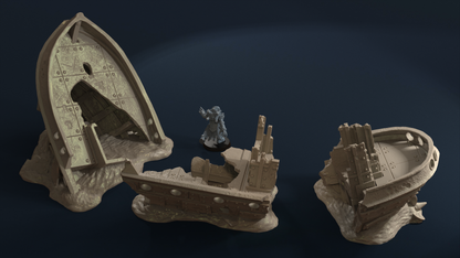 Drowned Front: Ship wrecks – 28mm/32mm Wargaming Scenery