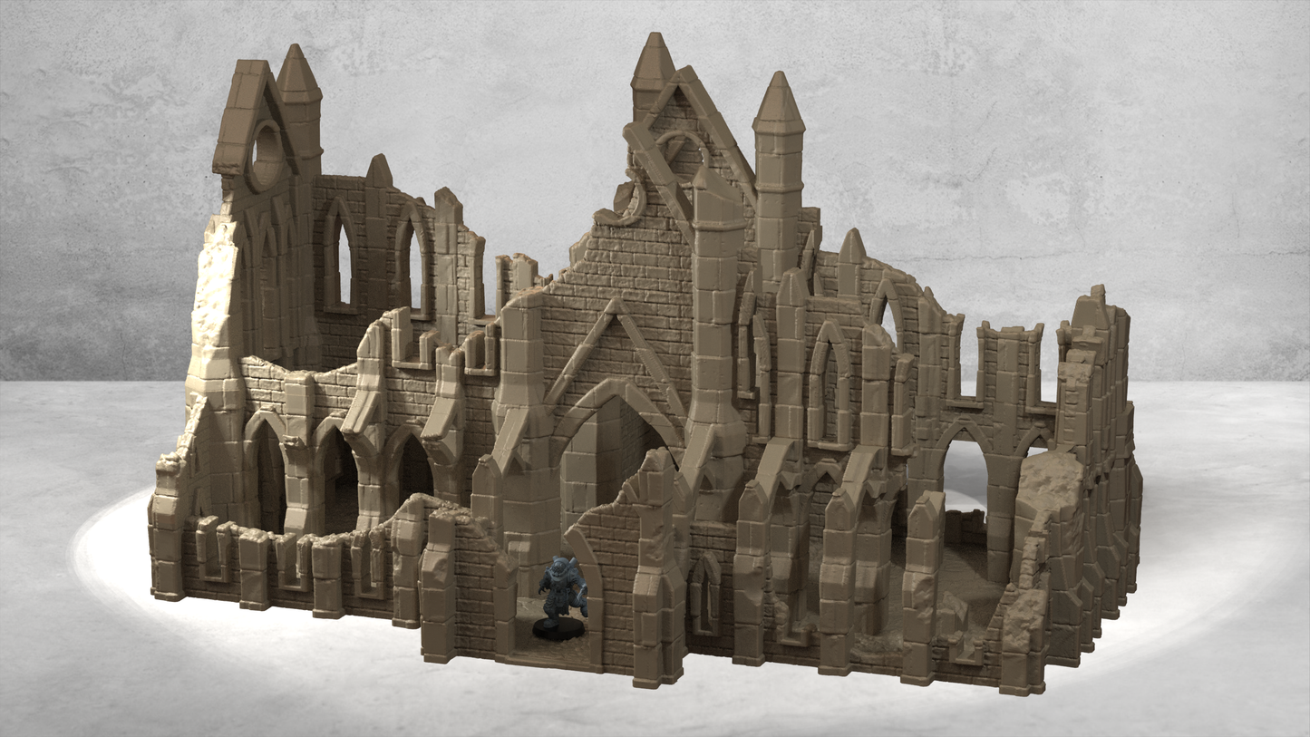 Ruined Abbey – 28mm/32mm Wargaming Scenery