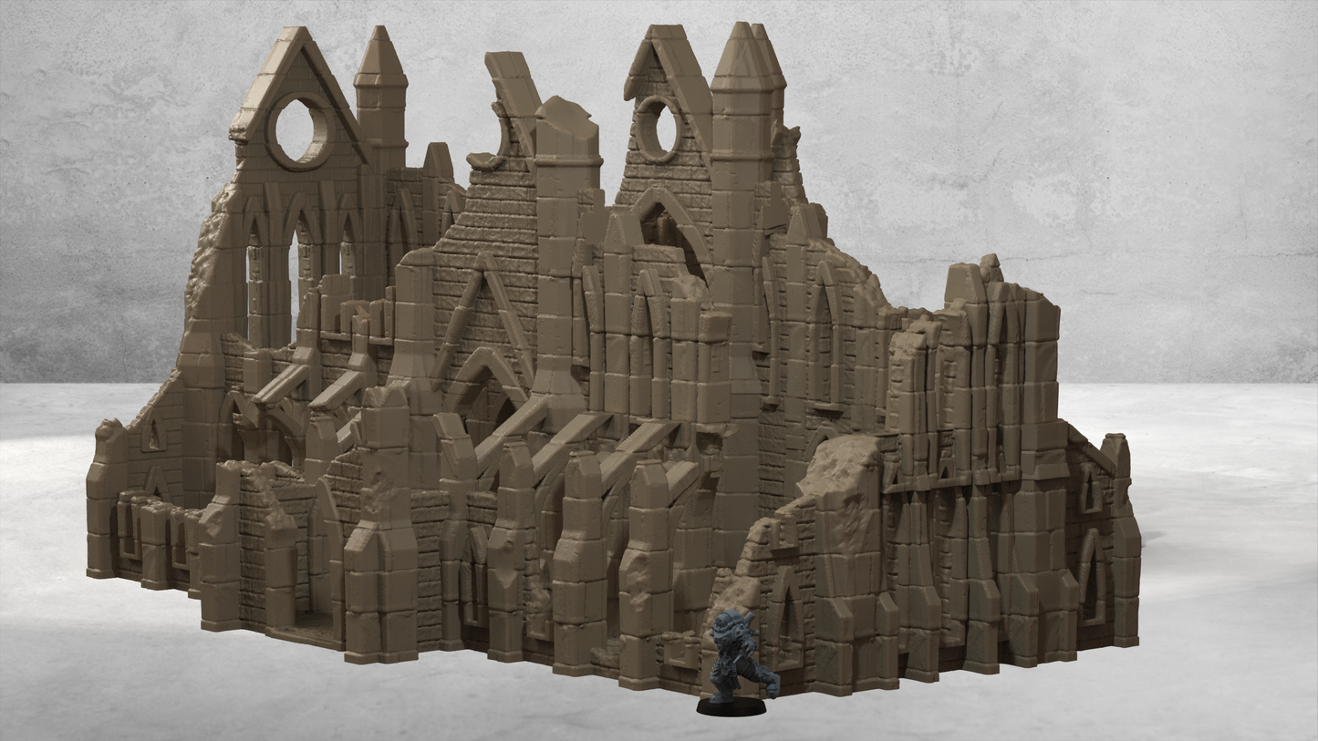 Ruined Abbey – 28mm/32mm Wargaming Scenery