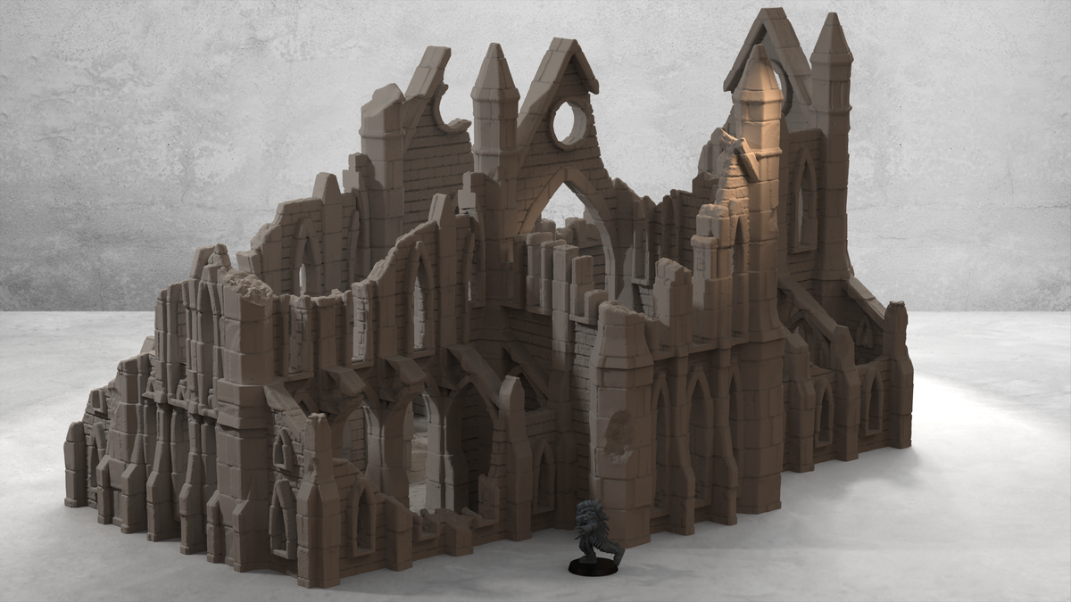 Ruined Abbey – 28mm/32mm Wargaming Scenery