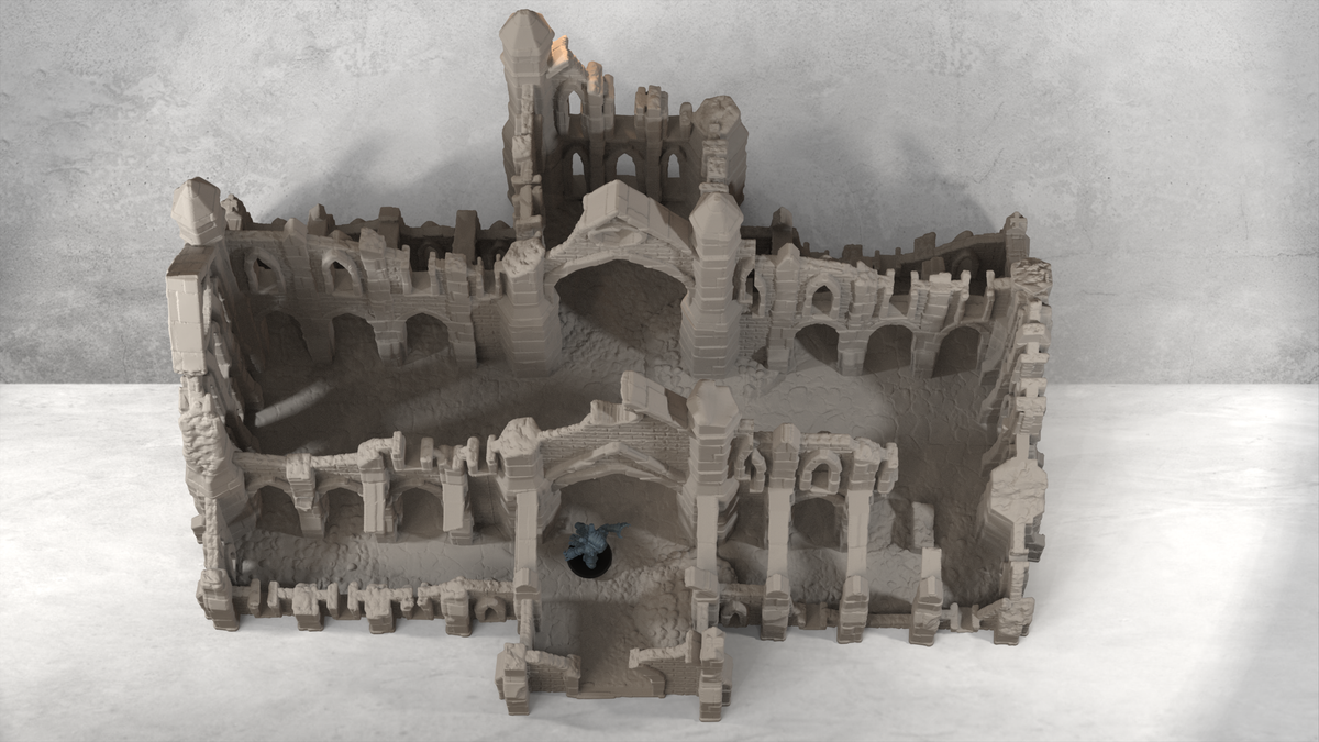 Ruined Abbey – 28mm/32mm Wargaming Scenery