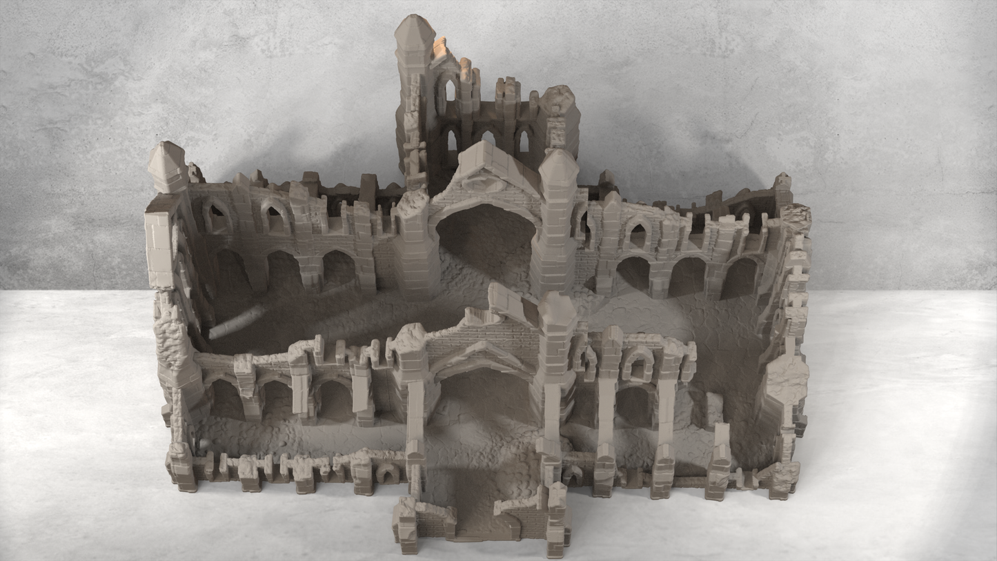 Ruined Abbey – 28mm/32mm Wargaming Scenery