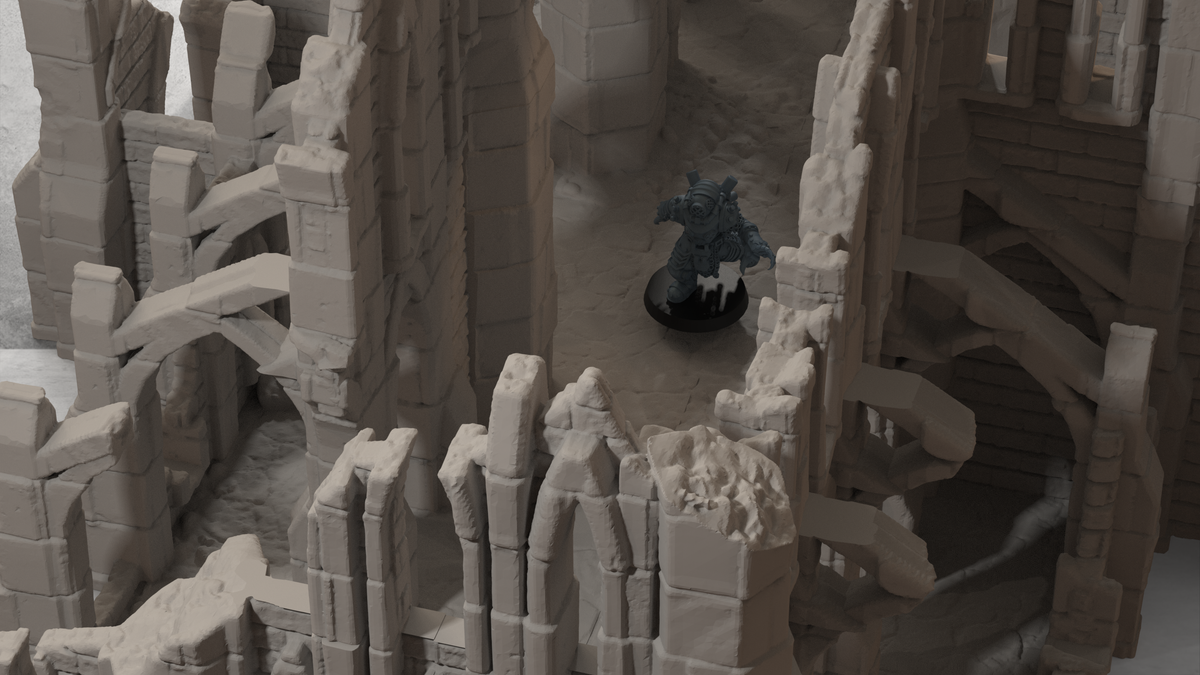 Ruined Abbey – 28mm/32mm Wargaming Scenery