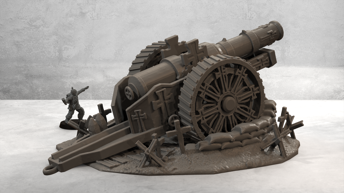 Howitzer Gun Nest – 28mm/32mm Wargaming Scenery
