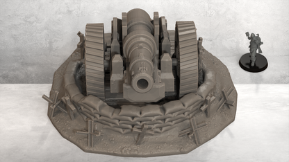 Howitzer Gun Nest – 28mm/32mm Wargaming Scenery