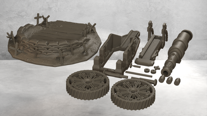 Howitzer Gun Nest – 28mm/32mm Wargaming Scenery