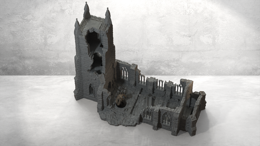 Ruined Cultist Church – 28mm/32mm Wargaming Scenery