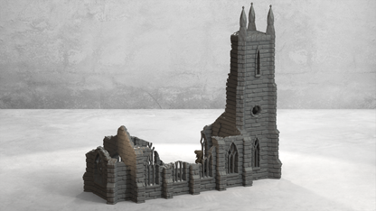 Ruined Cultist Church – 28mm/32mm Wargaming Scenery