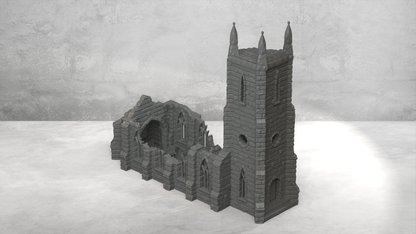 Ruined Cultist Church – 28mm/32mm Wargaming Scenery