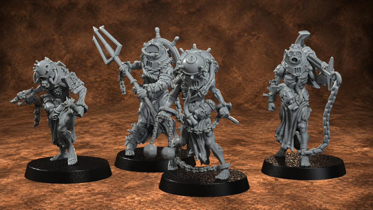 Drowned Legion Warband by Funduk25/Dimomodel - Compatible with Trench Crusade style games