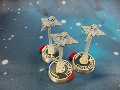 UNSC Winter-class Prowler stealth squadron (3pcs) – Compatible with Halo Fleet Armada
