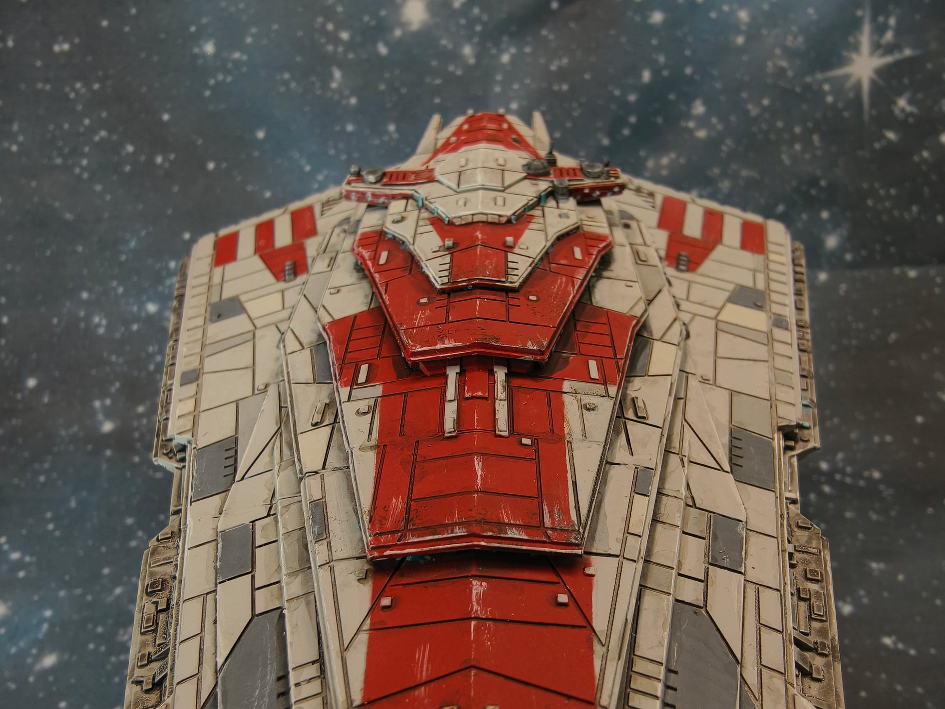 Resurgent-Class Star Destroyer resin miniature top close detail view