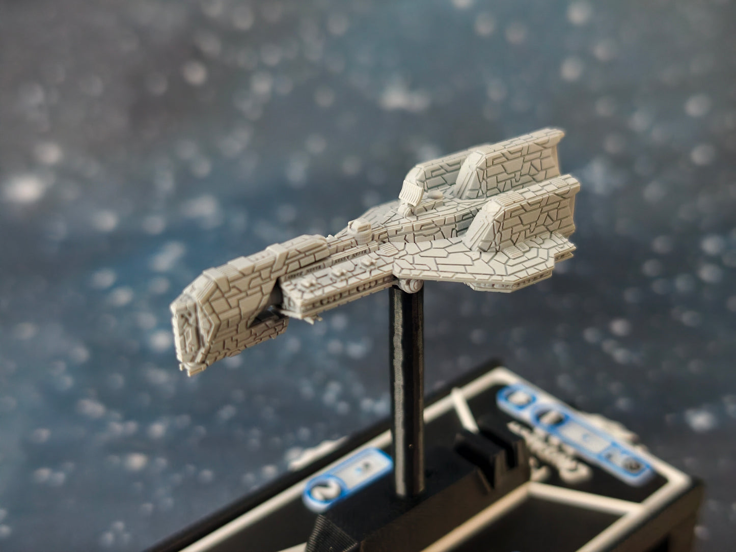 Zann Consortium - Crusader Corvette – Length:59mm - 3D printed Armada Nexus/Legacy Upgrade
