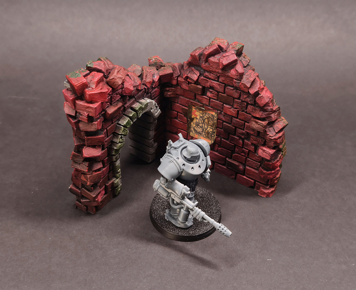 Trench Ruined Factory Terrain – 28mm/32mm Wargaming Scenery