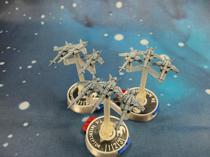 UNSC F-29 Nandao Interceptor Squadron (9pcs) – Compatible with Halo Armada