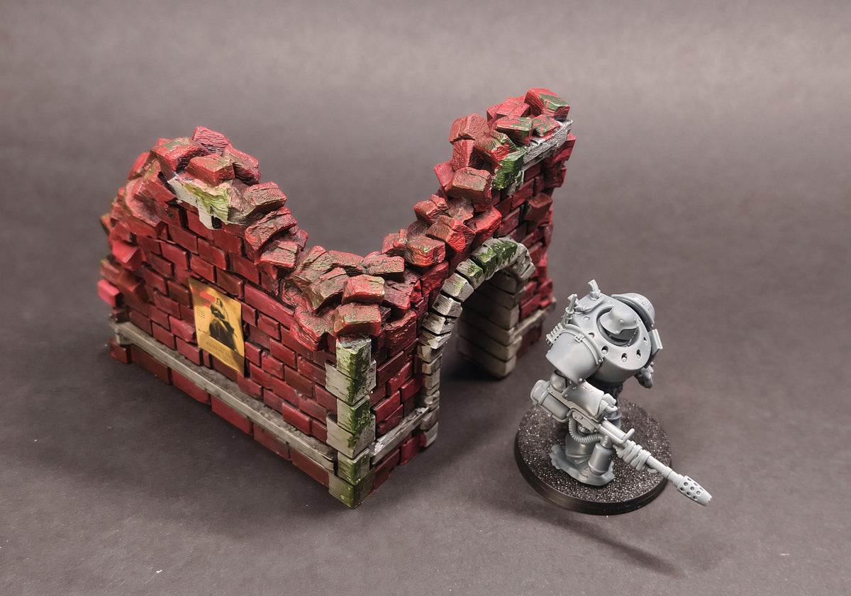 Trench Ruined Factory Terrain – 28mm/32mm Wargaming Scenery