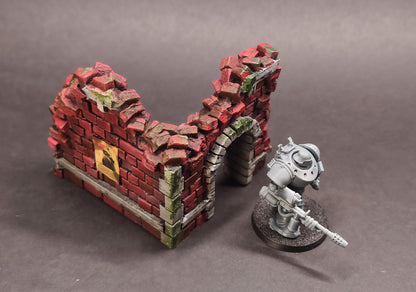 Trench Ruined Factory Terrain – 28mm/32mm Wargaming Scenery