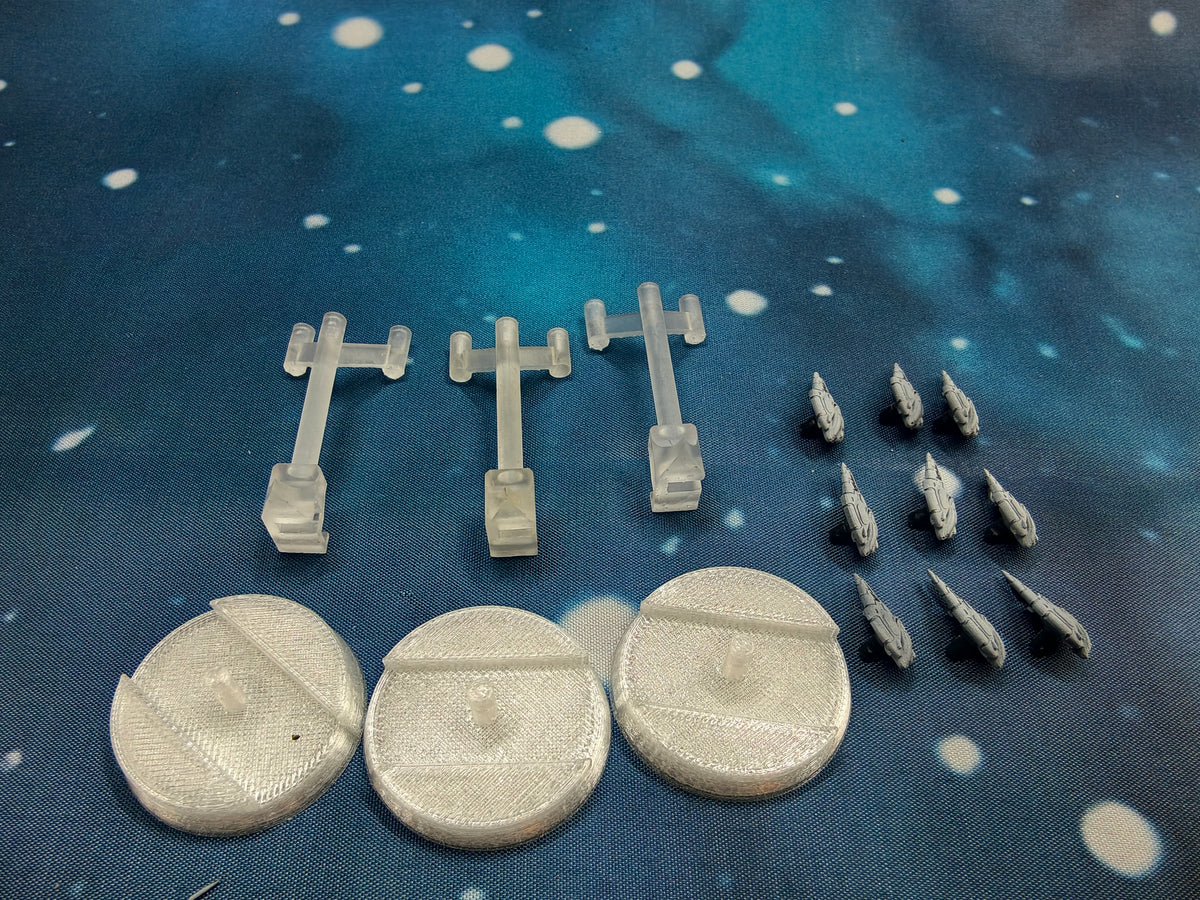 Covenant Seraph class Fighter squadron (9pcs) – Compatible with Halo Armada