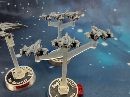 UNSC F41 Broadsword-class Fighter Squadron (9pcs) – Compatible with Halo Fleet Armada