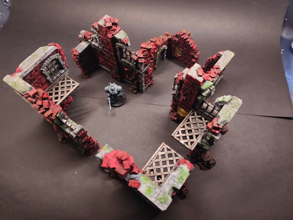 Trench Ruined Factory Terrain – 28mm/32mm Wargaming Scenery
