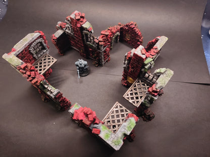 Trench Ruined Factory Terrain – 28mm/32mm Wargaming Scenery