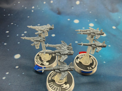 UNSC F-29 Nandao Interceptor Squadron (9pcs) – Compatible with Halo Armada