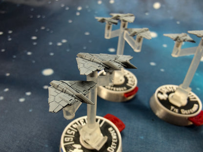 UNSC Longsword C-709 Fighter squadron (9pcs) – Compatible with Halo Fleet Armada