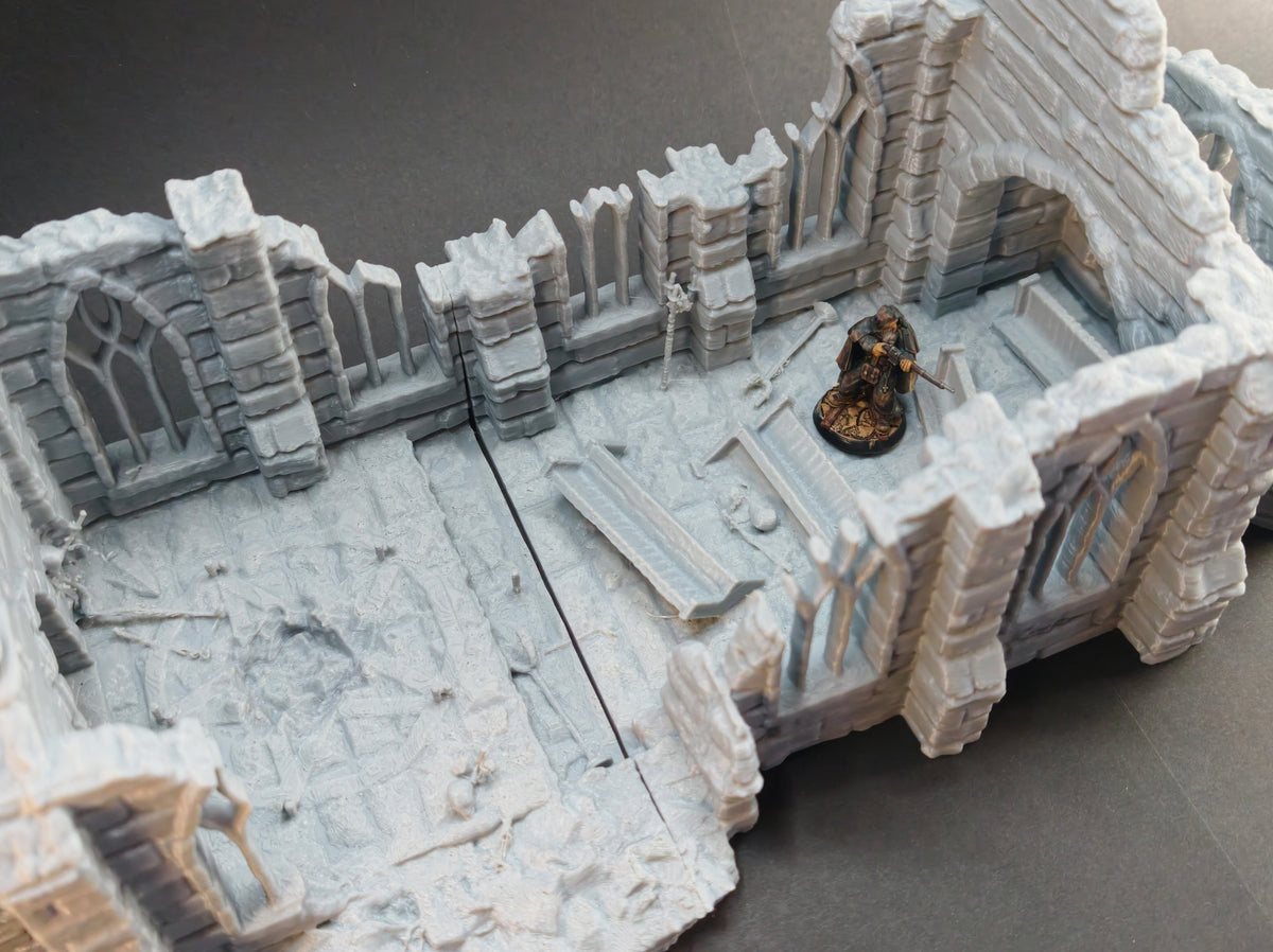 Ruined Cultist Church – 28mm/32mm Wargaming Scenery