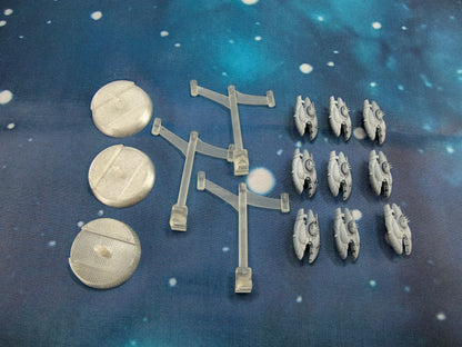 Covenant Vampire class fighter squadron (9pcs) – Compatible with Halo Armada