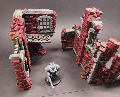 Trench Ruined Factory Terrain – 28mm/32mm Wargaming Scenery