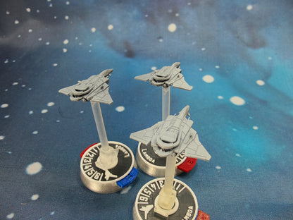 UNSC Winter-class Prowler stealth squadron (3pcs) – Compatible with Halo Fleet Armada