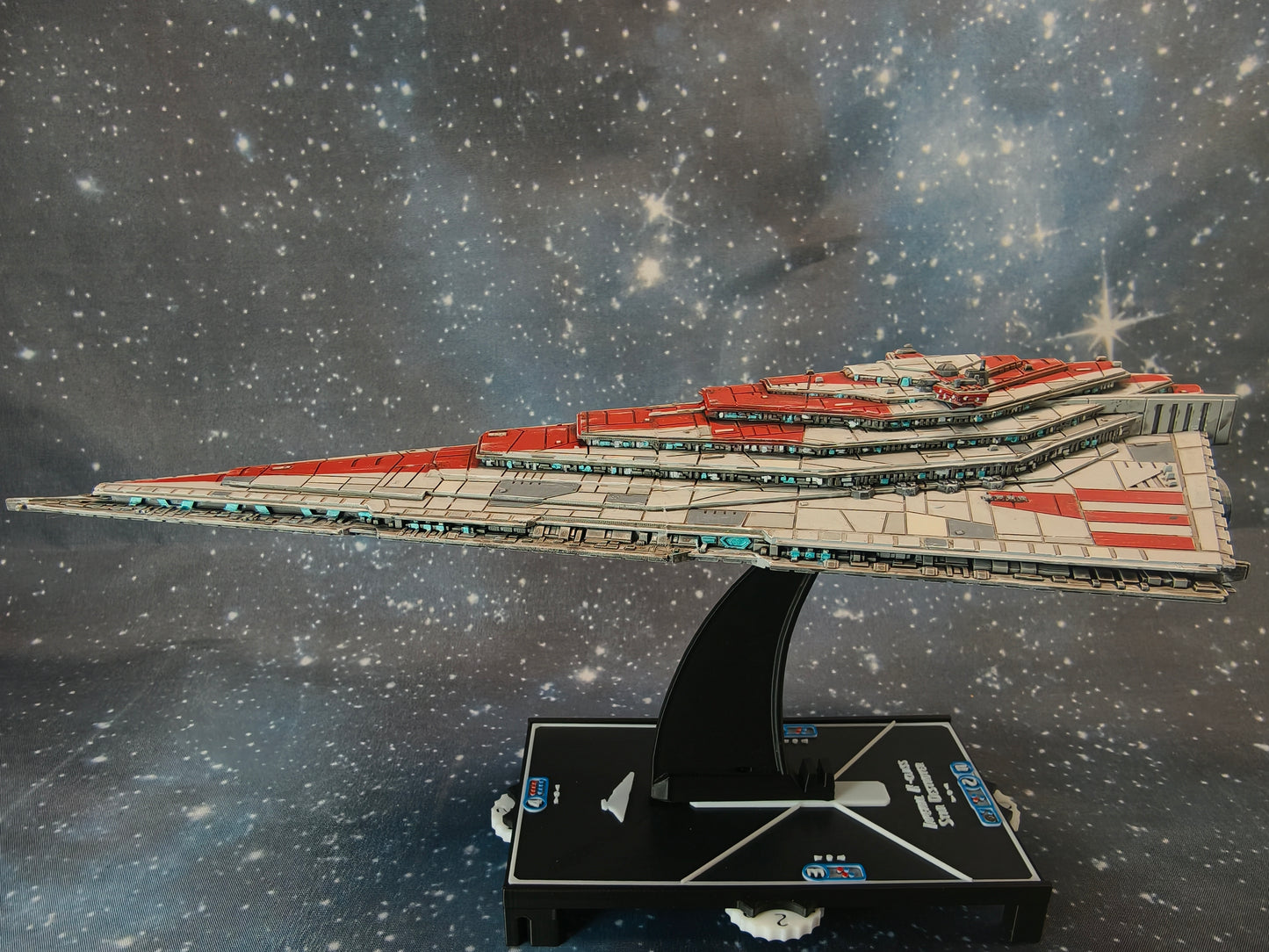 Resurgent-Class Star Destroyer resin miniature side detail view