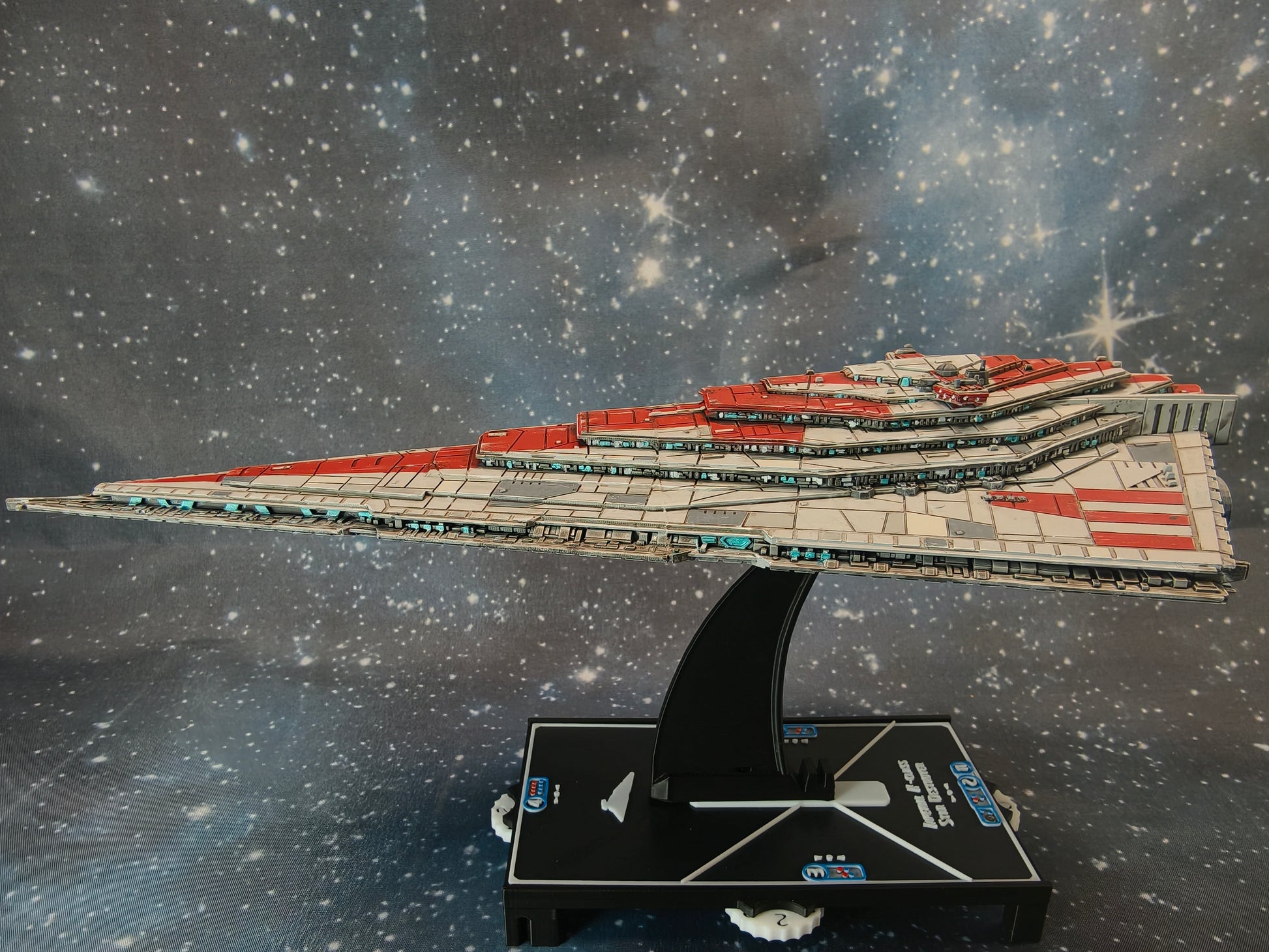 Resurgent-Class Star Destroyer resin miniature side detail view