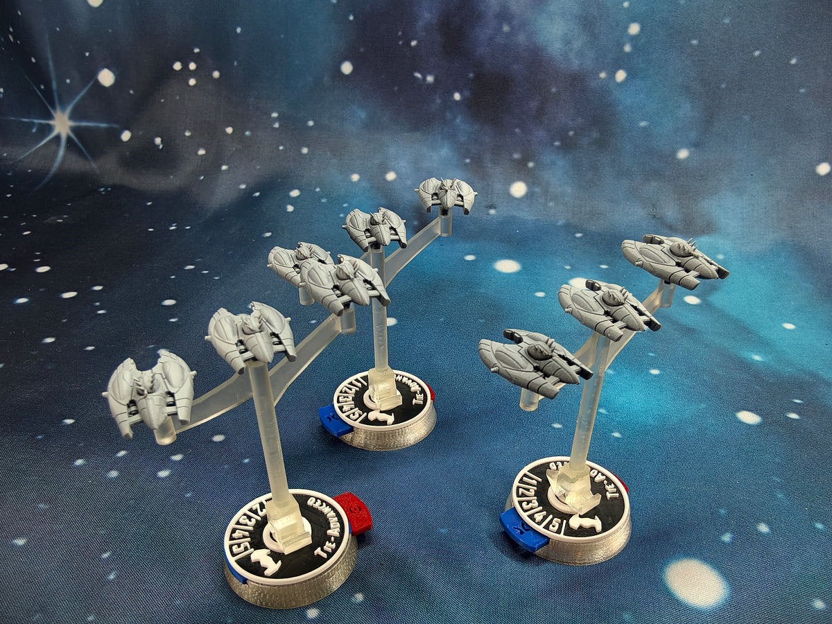 Covenant Vampire class fighter squadron (9pcs) – Compatible with Halo Armada