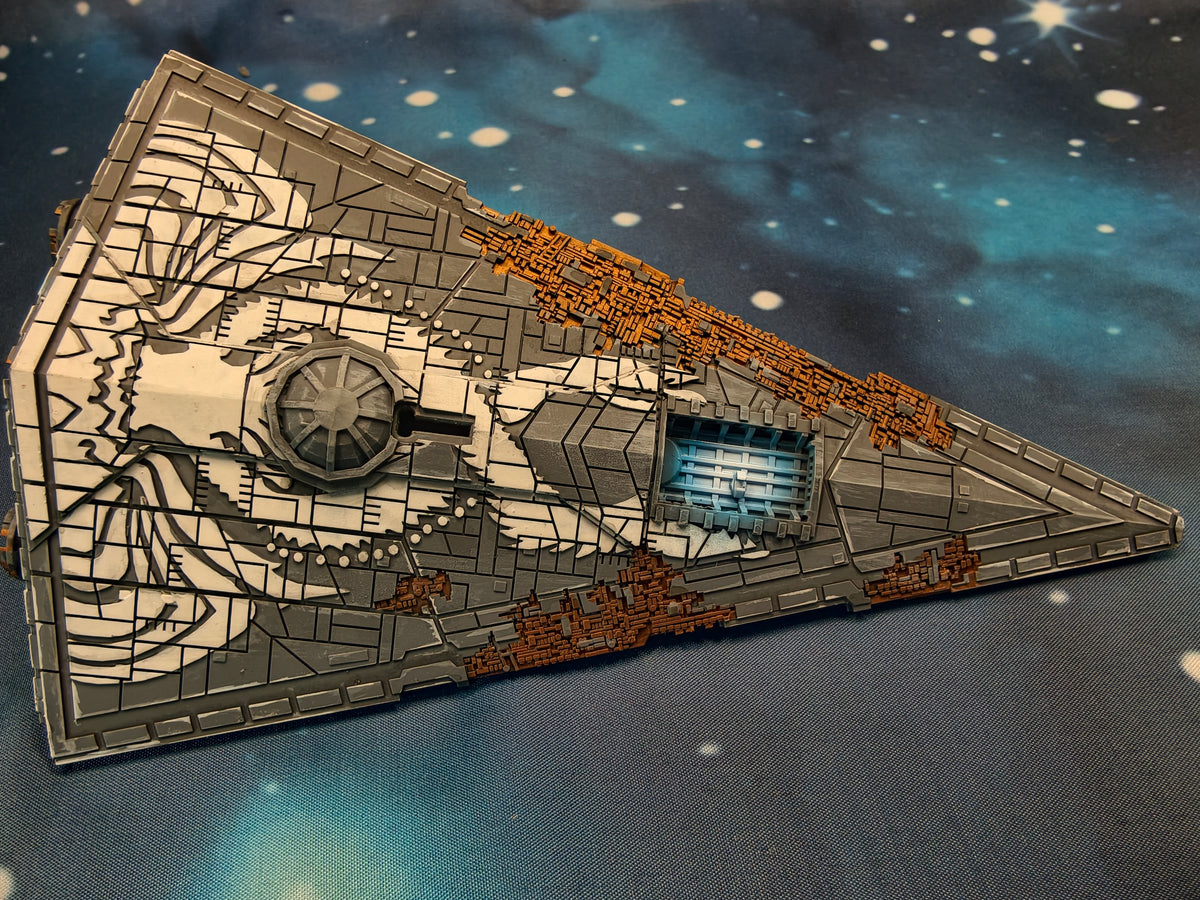 Damaged Chimaera Star Destroyer (204mm)  – Compatible with Star Wars Armada Scale games