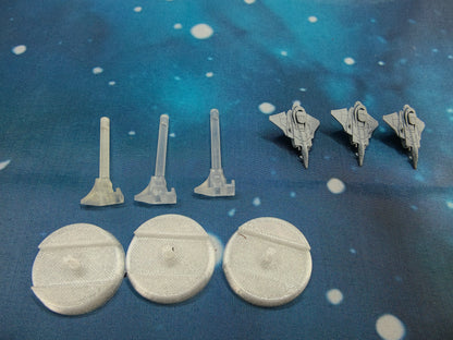 UNSC Winter-class Prowler stealth squadron (3pcs) – Compatible with Halo Fleet Armada