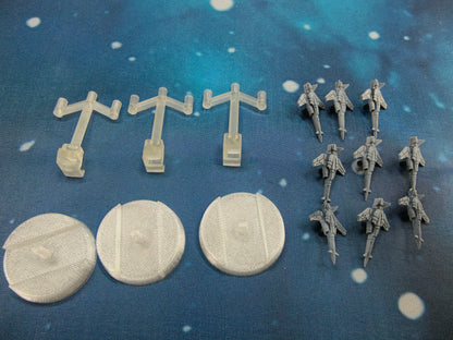 UNSC F-29 Nandao Interceptor Squadron (9pcs) – Compatible with Halo Armada